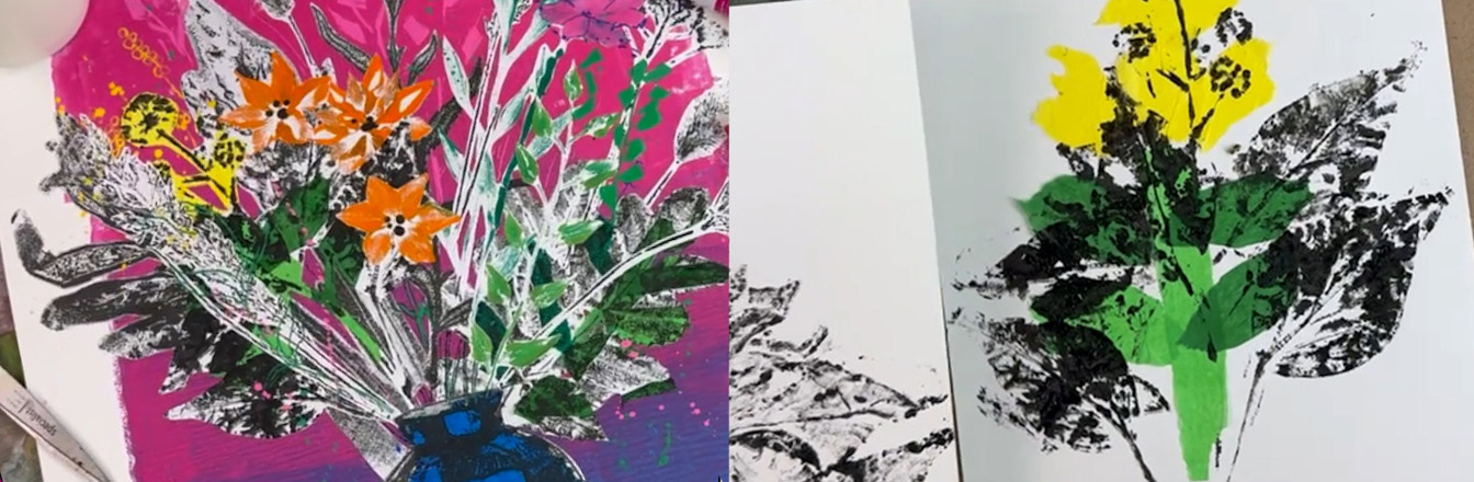 How To Guide: Experimental Botanical Monoprint Collage 