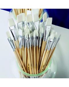 Essentials Flat Synthetic Watercolour Brush Bulk Pack