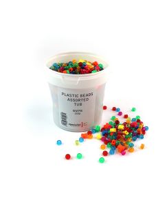 Plastic Beads 200g Assorted Colours
