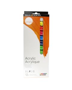 Daler Rowney Simply Acrylic Paint 12ml tube set