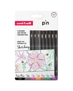 uni-ball PIN Coloured Sketching Assorted Pack of 8