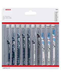 Bosch Mixed Pack Jigsaw Blades T-Shank. Pack of 10