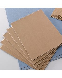 Oblong Serrated Cards. Pack of 10 