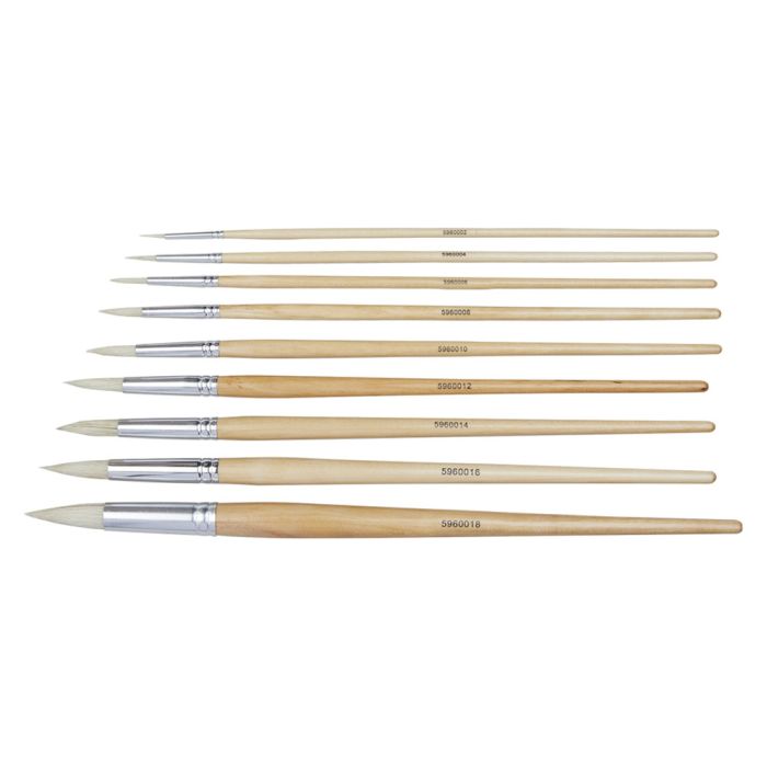 Student Round Hog Long Handled Brushes