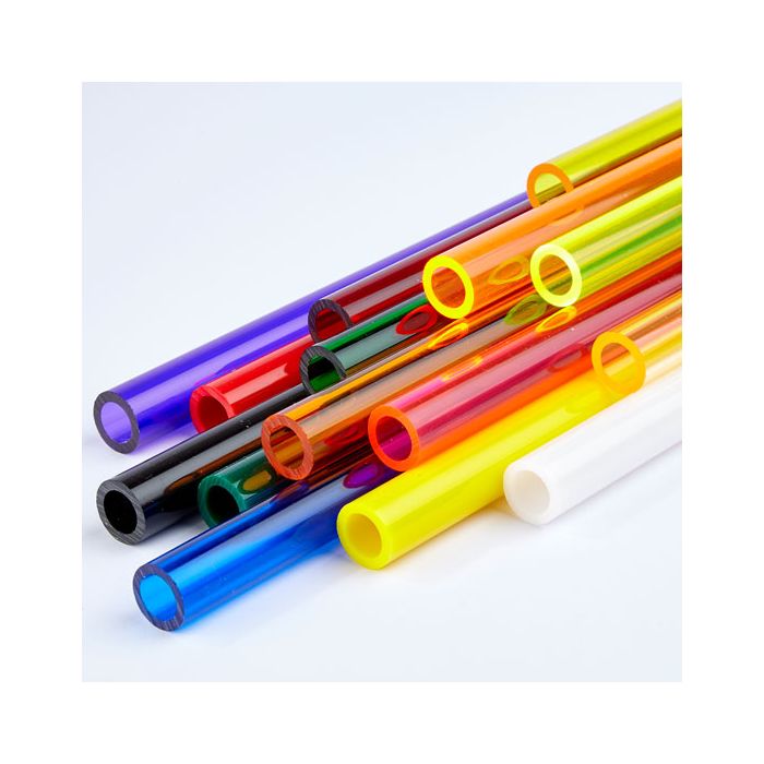 Coloured Round Extruded Acrylic Tubes - 6.4mm Outer Diameter
