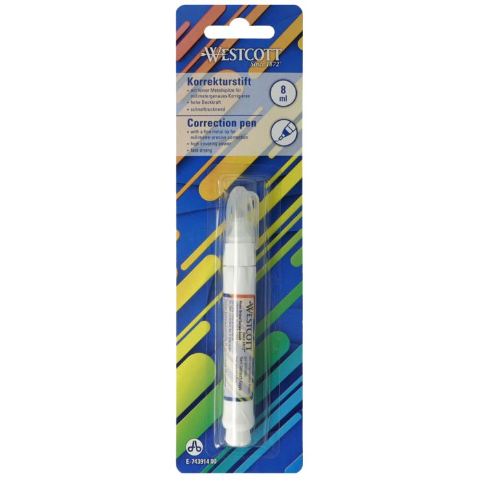 Westcott 8ml Correction Pen White Westcott 8ml Correction Pen White