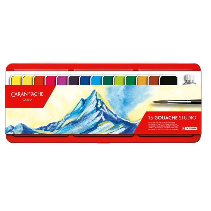 Caran D'Ache Gouache Pan Set 15
