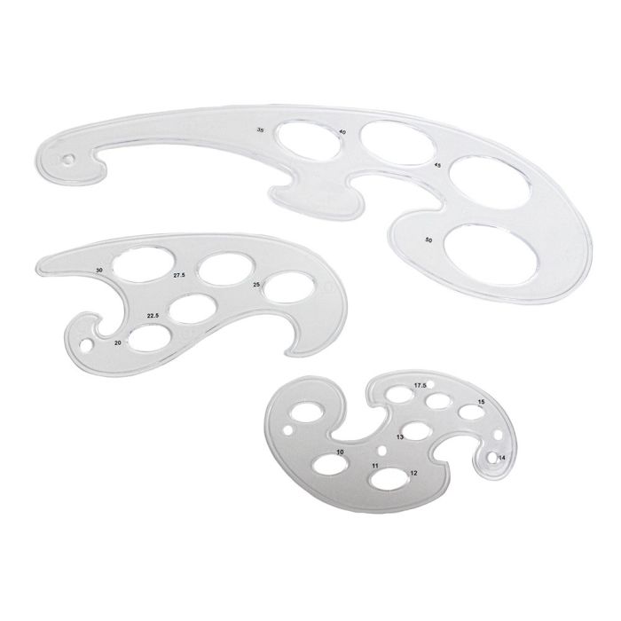 French Curves Set. Set of 3 French Curves Set. Set of 3