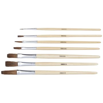 Student Flat Pony Short Handled Brushes