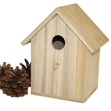 Wooden Bird Box 210 x 130 x 110mm. Each