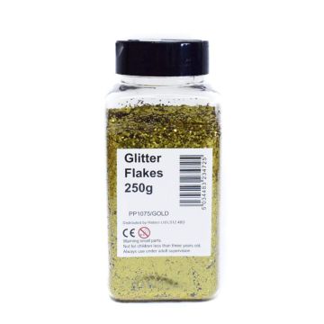 Glitter Flakes Gold 250g 

