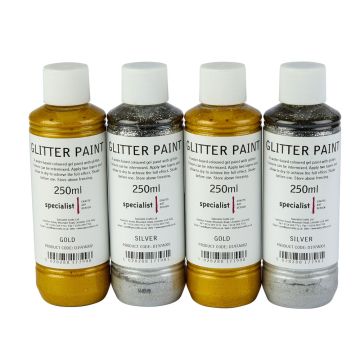 Specialist Crafts Glitter Paint - Metallics Set