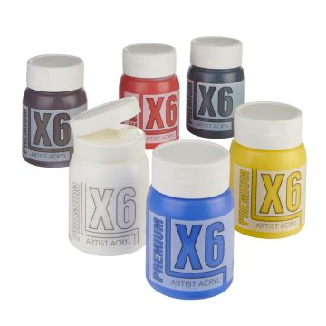 X6 Premium Acryl 500ml - Assorted Set
