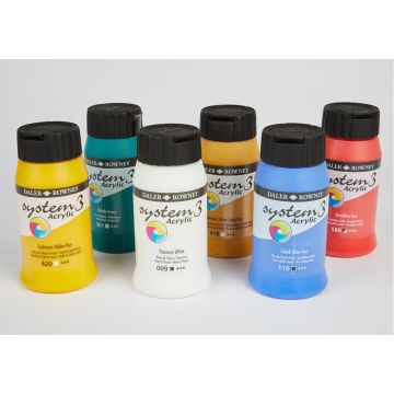 System 3 Original Acrylic Colours 500ml Set 3
