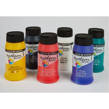 System 3 Original Acrylic Colours 500ml Set 1