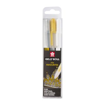 Sakura Gelly Roll Mixed Set Gold, Silver and White
