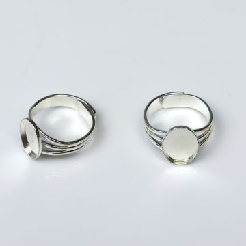 Rings Recessed Oval Setting Plate. 10 x 8mm. Pack of 20
