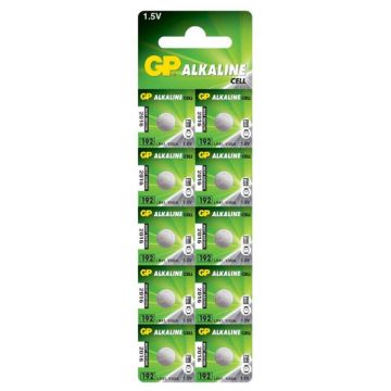 Button Cells - LR41 - 7.9mm dia x 3.6mm high. Pack of 10