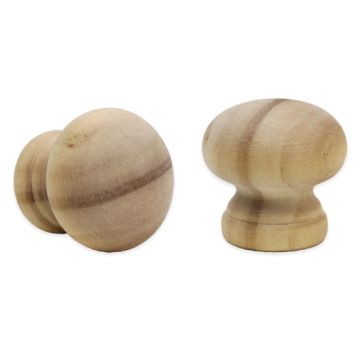 Wooden Knobs. Pack of 10
