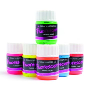 Colourcraft Fluorescent Colours Pack. Pack of 6 