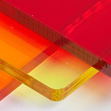 Transparent Perspex Cast Acrylic Sheet - 1000 x 500 x 3mm - Assorted Colours