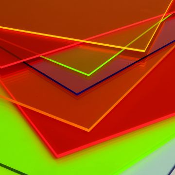 Fluorescent Cast Acrylic Sheets 500 x 500 x 5mm