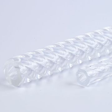 Clear Extruded Corrugated Twisted Acrylic Tubes