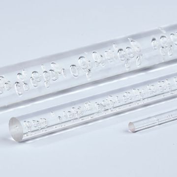 Clear Extruded Bubble Acrylic Rods