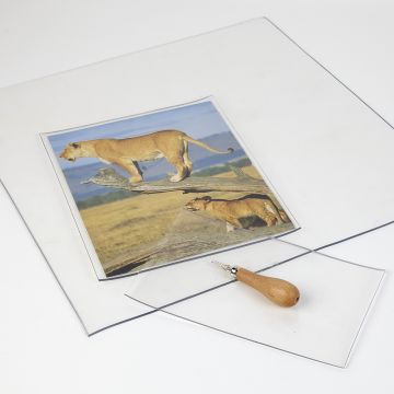 Clear Soft Cut Lino. 150 x 250mm. Pack of 24
