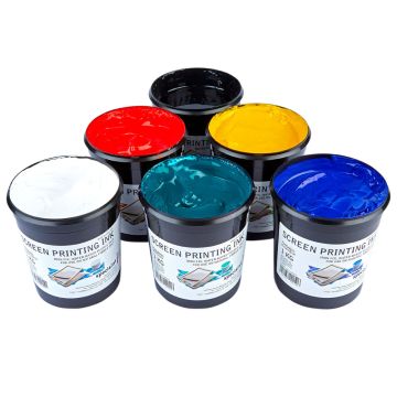 Specialist Crafts Water-Based Textile Ink 1kg. Set of 6