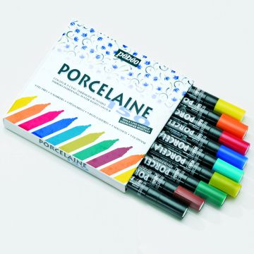 Pebeo Porcelaine 150 - Marker Pens Assortment. Pack of 9.