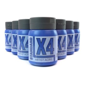 X4 Standard Acryl 500ml - Primary Cyan Bulk Pack