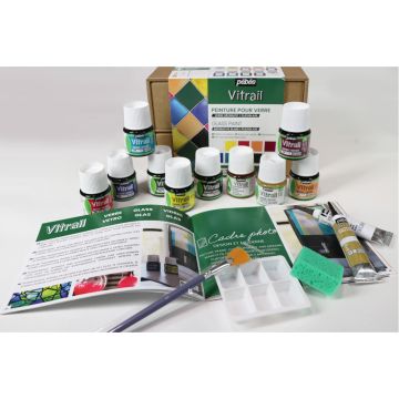 Pebeo Vitrail Glass Paint 45ml Assorted Set