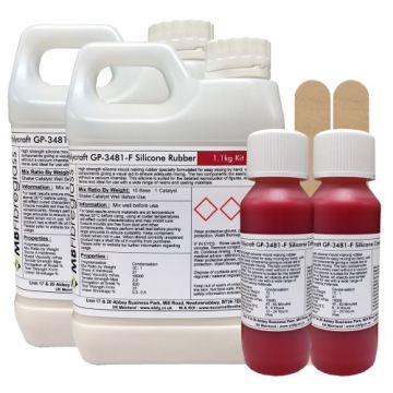 Polycraft GP3481-F General Purpose RTV Condensation Cure Mould Making Silicone Rubber Including Red Hardener