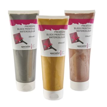 Specialist Crafts Premium Block Printing Watercolours Metallic Assortment