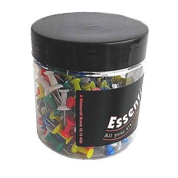 Push Pins Assorted Colours Tub of 200