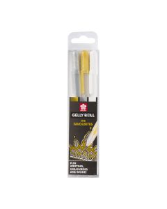Sakura Gelly Roll Mixed Set Gold, Silver and White
