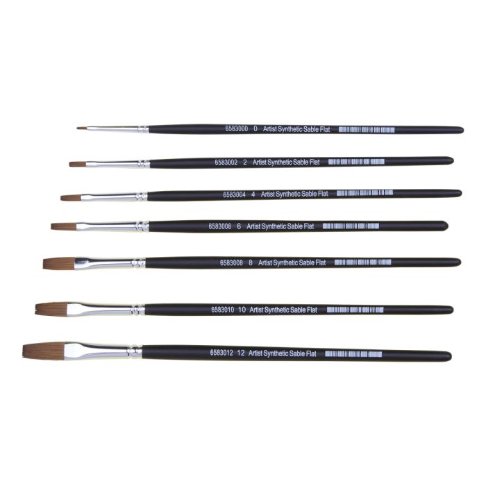 Specialist Crafts Artist Flat Sable Brushes