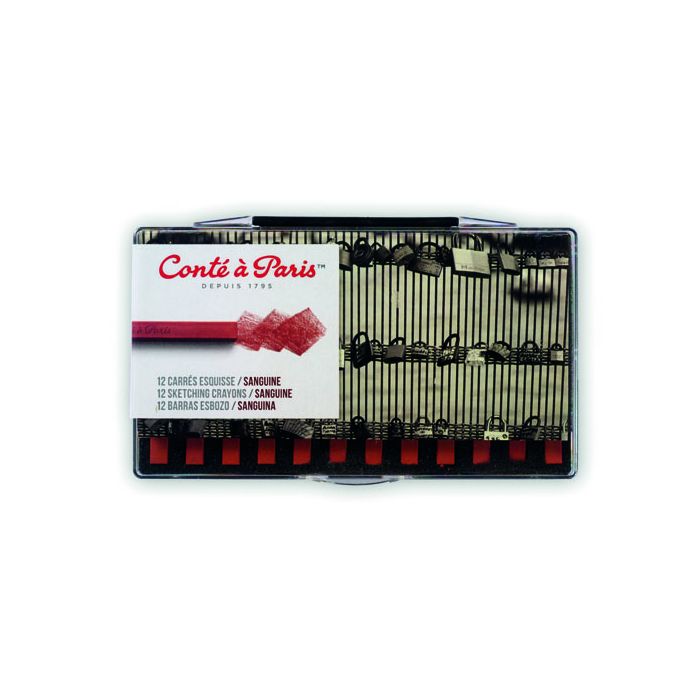 Conte Carres. Sanguine. Pack of 12