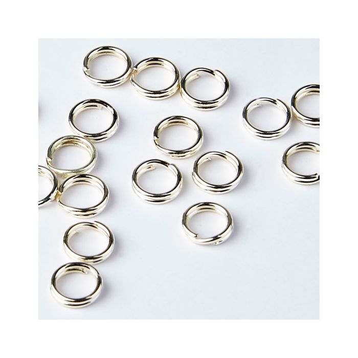 Split Rings - 5mm - Silver Plated