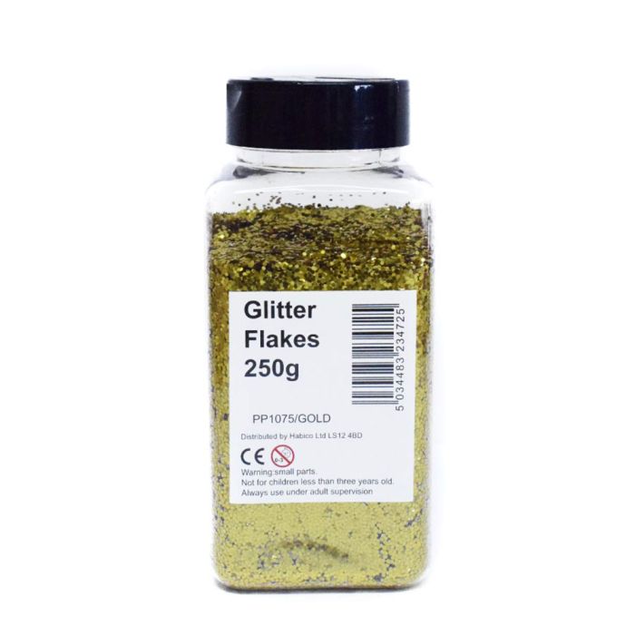 Glitter Flakes Gold 250g 
