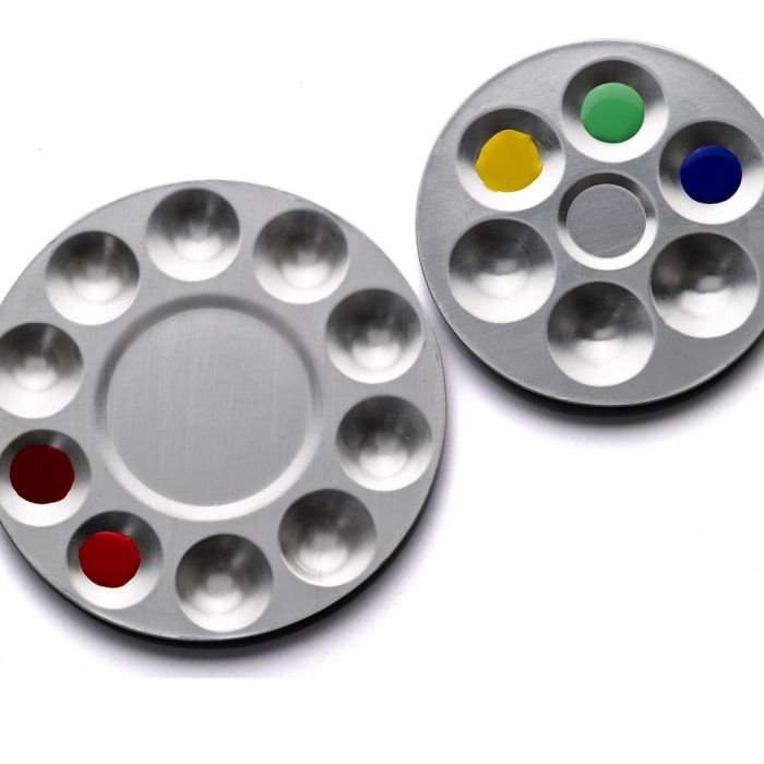 Round Aluminium Ten Well Palette