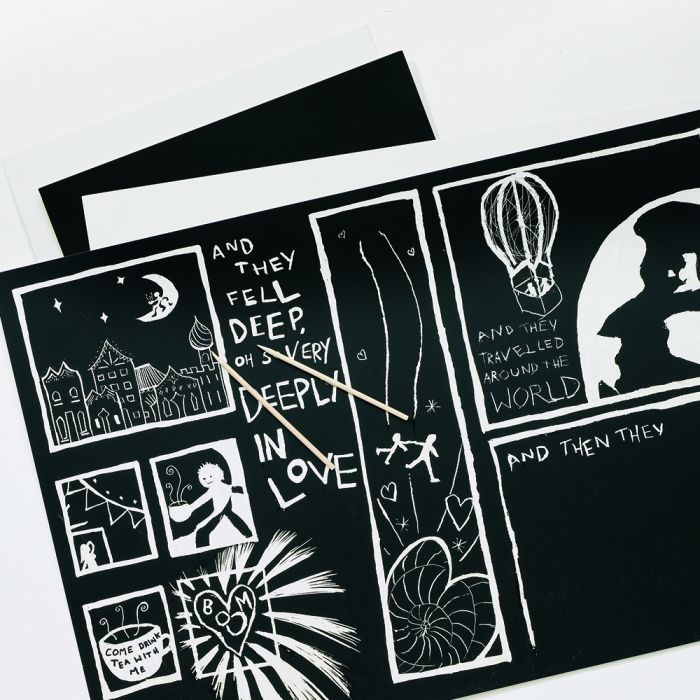 Black Scraperboard