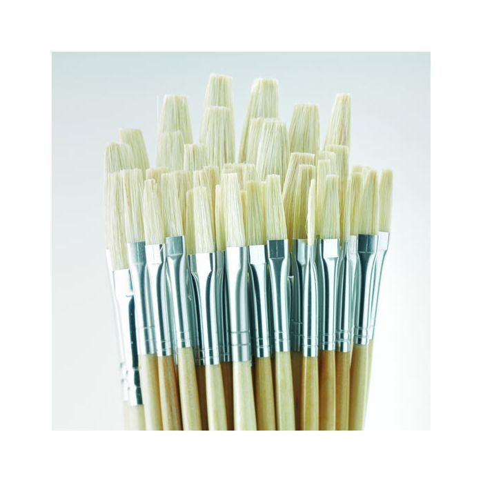 Essential Flat Hog Brush Bulk Pack. Pack of 45