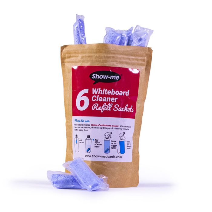 Refill sachets for Show-me Whiteboard Cleaner Spray Bottle