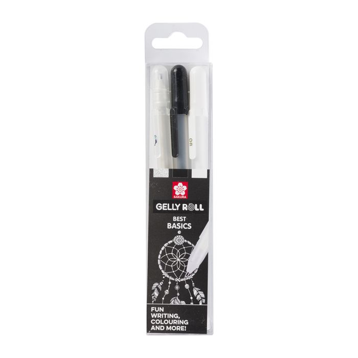 Sakura Gelly Roll Mixed Set Clear, Black and White