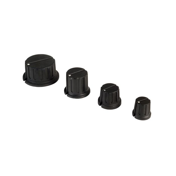 Matt Black Control Knobs. Pack of 5