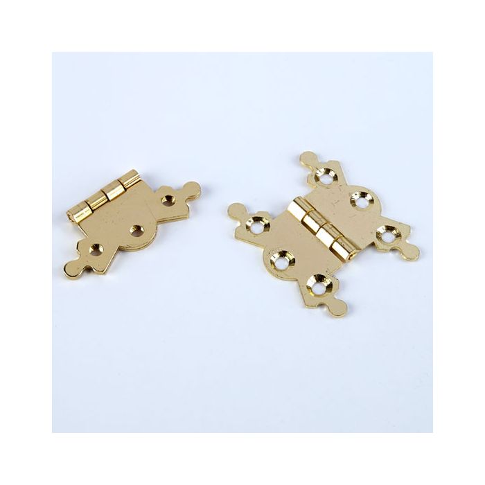 Brassed Fancy Hinges. Pack of 50 pairs