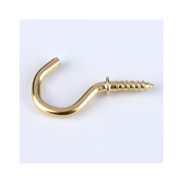 Brassed Cup Hooks - Shouldered