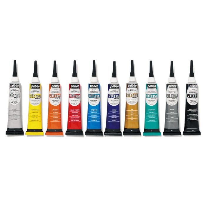 Pebeo Vitrea 160 Outliner Assortment. Set of 10